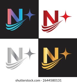 Letter N logo, N logo, AI logo set, modern and minimal design, tech-inspired, colorful icons and symbols, suitable for artificial intelligence, innovation, branding, startups, and digital identity.