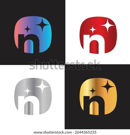 Letter N logo, N logo, AI logo set, modern and minimal design, tech-inspired, colorful icons and symbols, suitable for artificial intelligence, innovation, branding, startups, and digital identity.