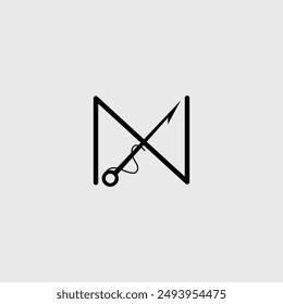 Letter N logo, aid, health, hospital, injury logo template