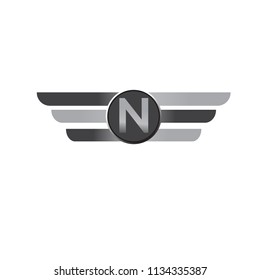 Letter N logo. Alphabet logotype vector design