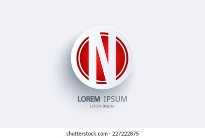 Letter N logo. Alphabet logotype vector design.