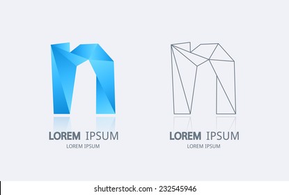 Letter N logo. Alphabet logotype vector design.