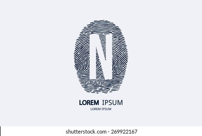 Letter N logo. Alphabet logotype vector design.