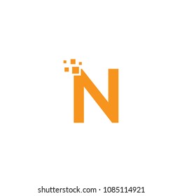 Letter N logo. Alphabet Vector.