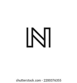 Letter N logo with blank background