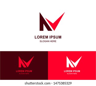letter N logo with a blend of object check makes a simple and elegant logo very suitable for your business use