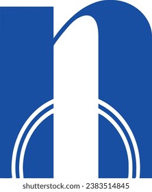 the letter N logo in blue is suitable for any logo and product brand.