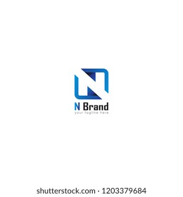 letter N . logo letter N blue sync concept. fir business slogan , corporate identity, company modern style vector illustration eps10