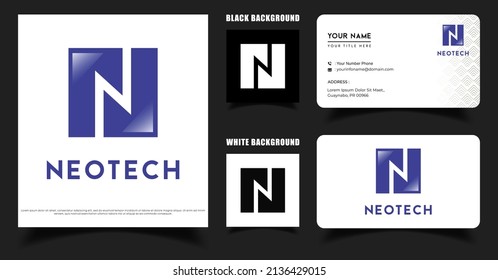 Letter N Logo, Business Card Template, Initials N  Vector Logo Inspiration