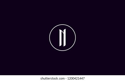 LETTER N LOGO WITH CIRCLE FRAME FOR LOGO DESIGN OR ILLUSTRATION USE