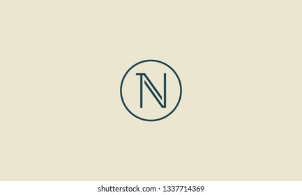 LETTER N LOGO WITH CIRCLE FRAME FOR LOGO DESIGN OR ILLUSTRATION USE