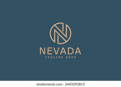 Letra N Logo en forma de círculo Signo de negocio Símbolo Marca Identidad