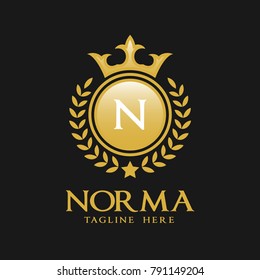 Letter N Logo - Classic Luxurious Style Logo Template