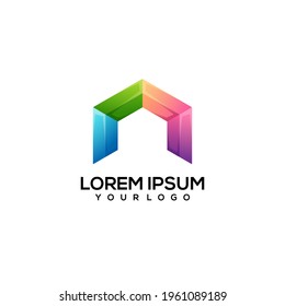 Letter N Logo Colorful Illustration Vector Design