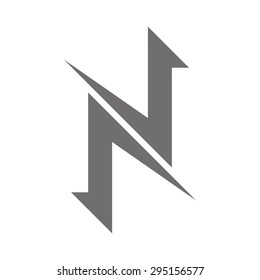 Letter N Logo Concept Icon. Vector