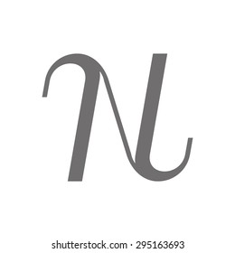 Letter N Logo Concept Icon. Vector