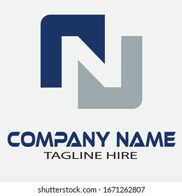 letter n logo concept. negative space logo concept
