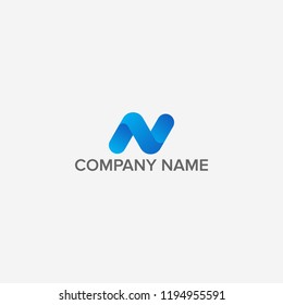 Letter N Logo Design Stock Vector (Royalty Free) 1263494041