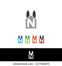 
Letter N logo design abstract