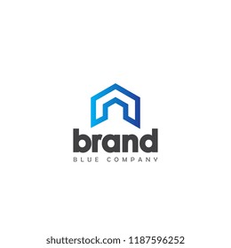 Letter n logo design blue light with geometric concept. Creative Overlapping logo template, emblem for Business or slogan