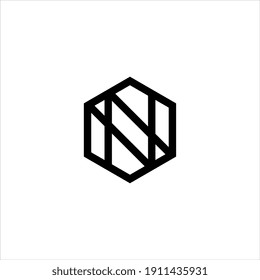 Concepto de diseño del logotipo de la letra N.