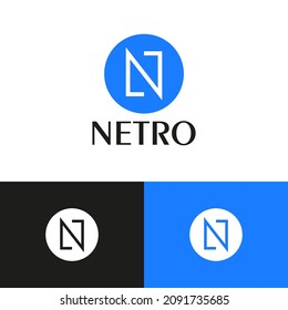 Letter N logo design concept. Dynamic logomark illustration. Can representing tech, strong, program, blockchain.