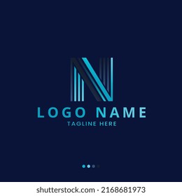 Letter N logo design concept. Elegant vector logo template