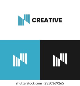 concepto de diseño de logotipo de letra n, diseño vectorial de plantilla de logotipo simple