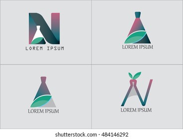 Letter N logo Design Concepts. Creative letter N Vector Logo set.