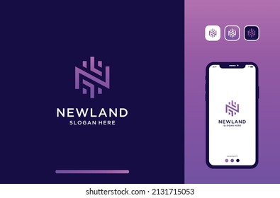 letter N logo design for consulting and financial brand.