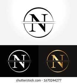 Letter N Logo Design With Creative Modern Vector Template. Creative Abstract Letter N Logo Vector