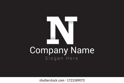Diseño del logotipo Carta N. Icono vectorial de letra creativa N con plantilla de tarjeta de presentación.
