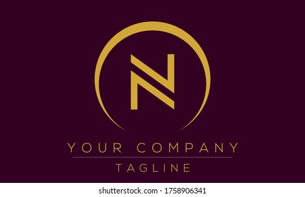 Diseño de logotipo Carta N, icono moderno creativo N