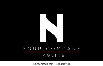 Diseño de logotipo Carta N, icono moderno creativo N 