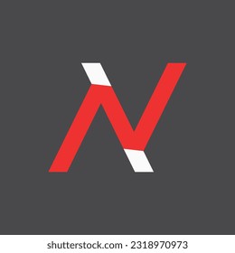 Diseño del logotipo de la letra N. Logo de la carta inicial creativa N. Símbolo de la letra N, asunto de la letra N.