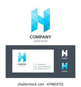 Letter N - Logo Design Element with Business Card - illustration