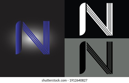 Buchstaben N Logo Design Farbverlauf kreatives minimales Monogramm Symbol. Universelles elegantes Vektordesign. Premium Business-Logo. Grafisches Alphabet-Symbol für Unternehmensidentität