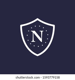 letter N logo design, icon design template elements