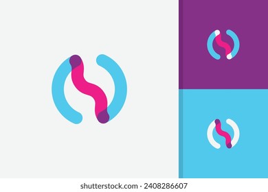 plantilla de icono de diseño de logotipo de letra n