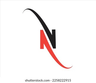 Letter N Logo Design Illustrator