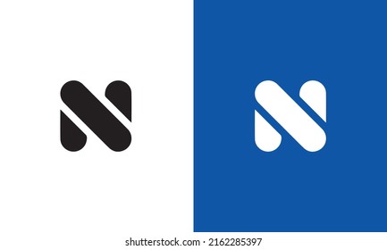 letter N logo design, Minimalist N initial based vector icon