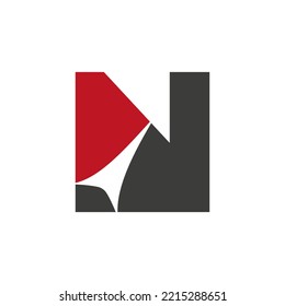 Letter N Logo Design, Minimalist N Letter Monogram Initial Based Vector Template