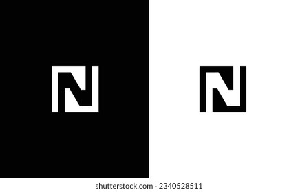 letter N logo design, Minimalist N initial based vector icon