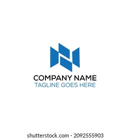 Letter N logo design monogram