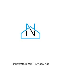 Buchstabe N Logo-Design, Immobiliendesign, minimales und einfaches Design 