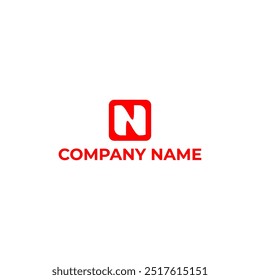 O design do logotipo da letra N é simples e elegante.