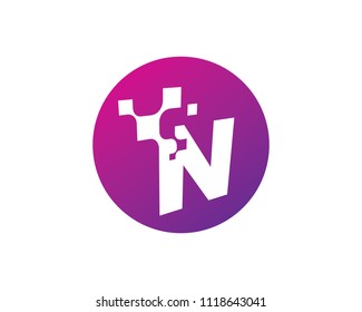 Letter N Logo Design Template