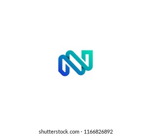 letter N logo design template
