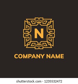 Letter N logo design template. Vector illustration