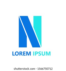 Letter N logo design template. Vector icon.